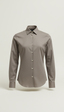 Structured Cotton Shirt in Warm Dove