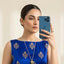 Lux-Pret- Royal blue block printed