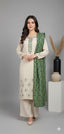 Lux-Pret Greem Ivory Silk emb. 3pcs