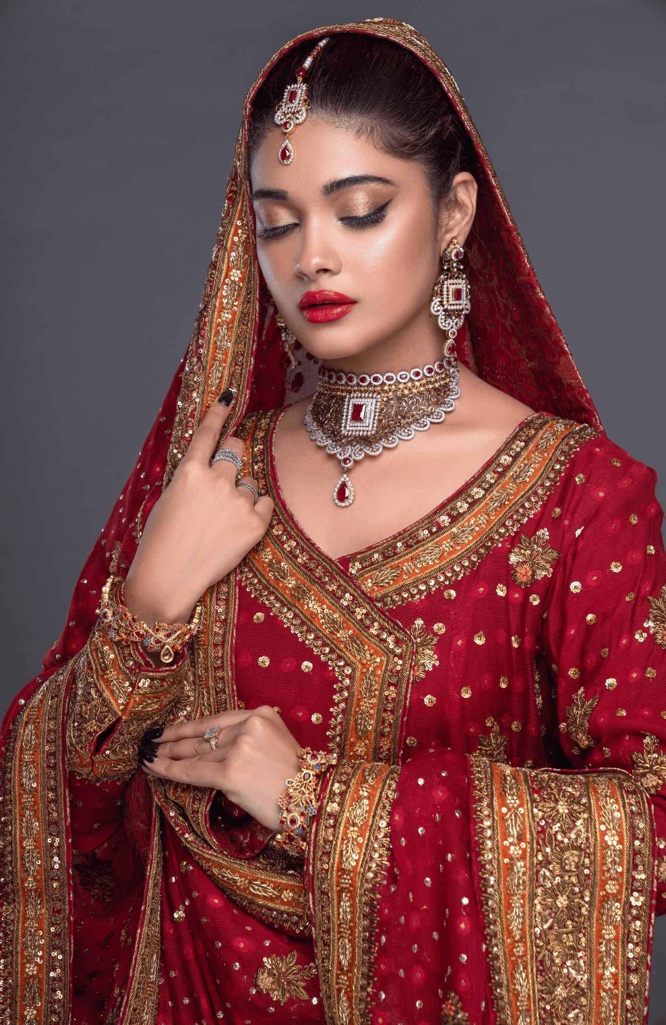 Razia Sultana Red Bridal