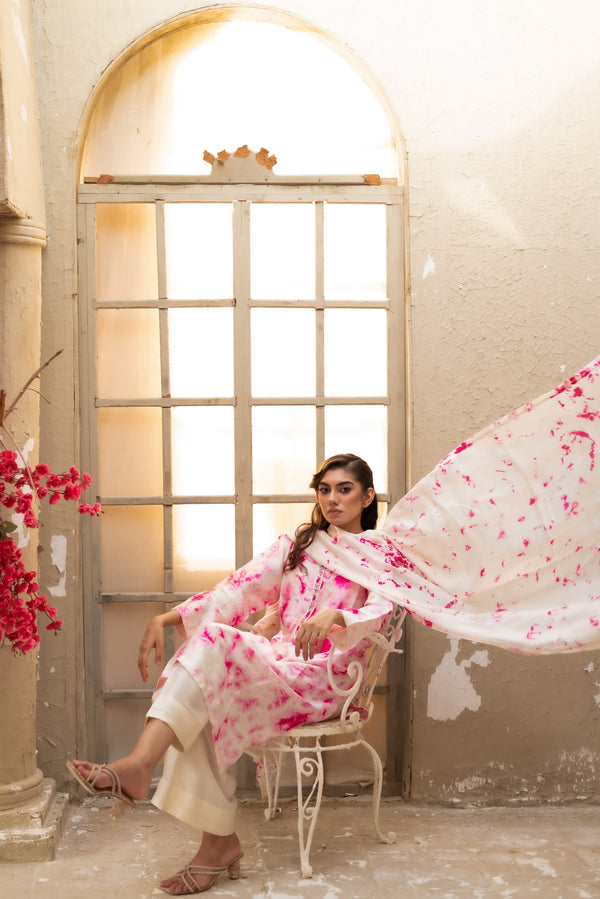 Tie & Die Pink-white