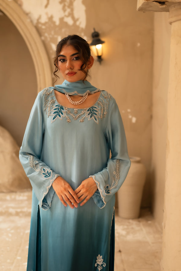 Ombre Peacock Green