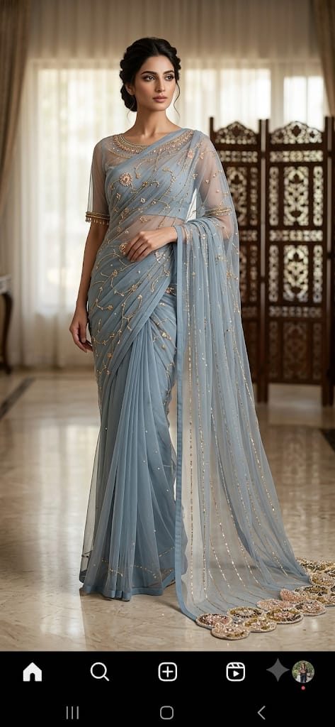 Fo-Grey Sari