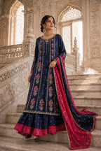 Navy pink stylish lehnga set