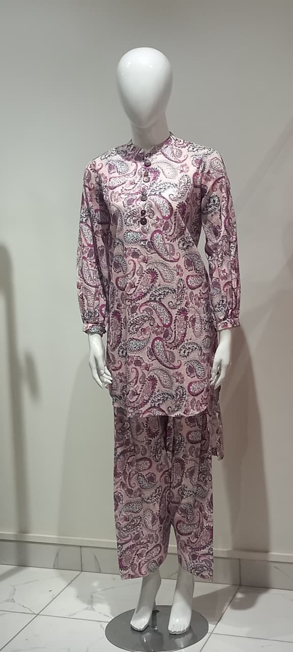 Purple Printed Cord Set