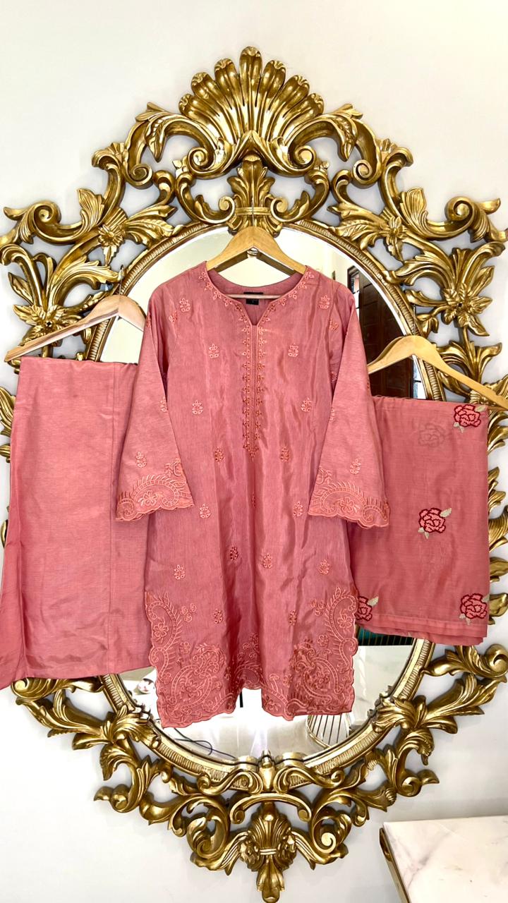 Mauve Pink Sheesha Silk