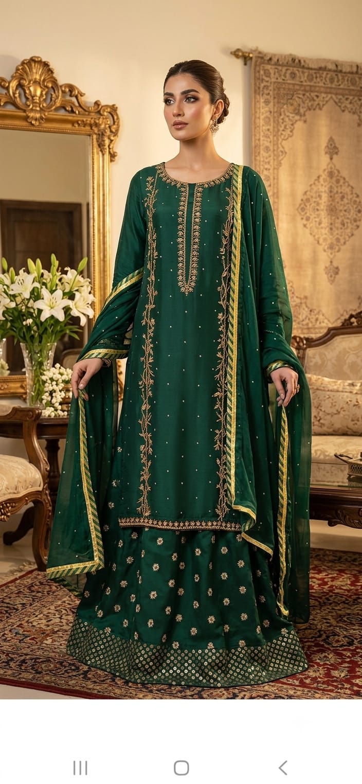 Green Lehenga set