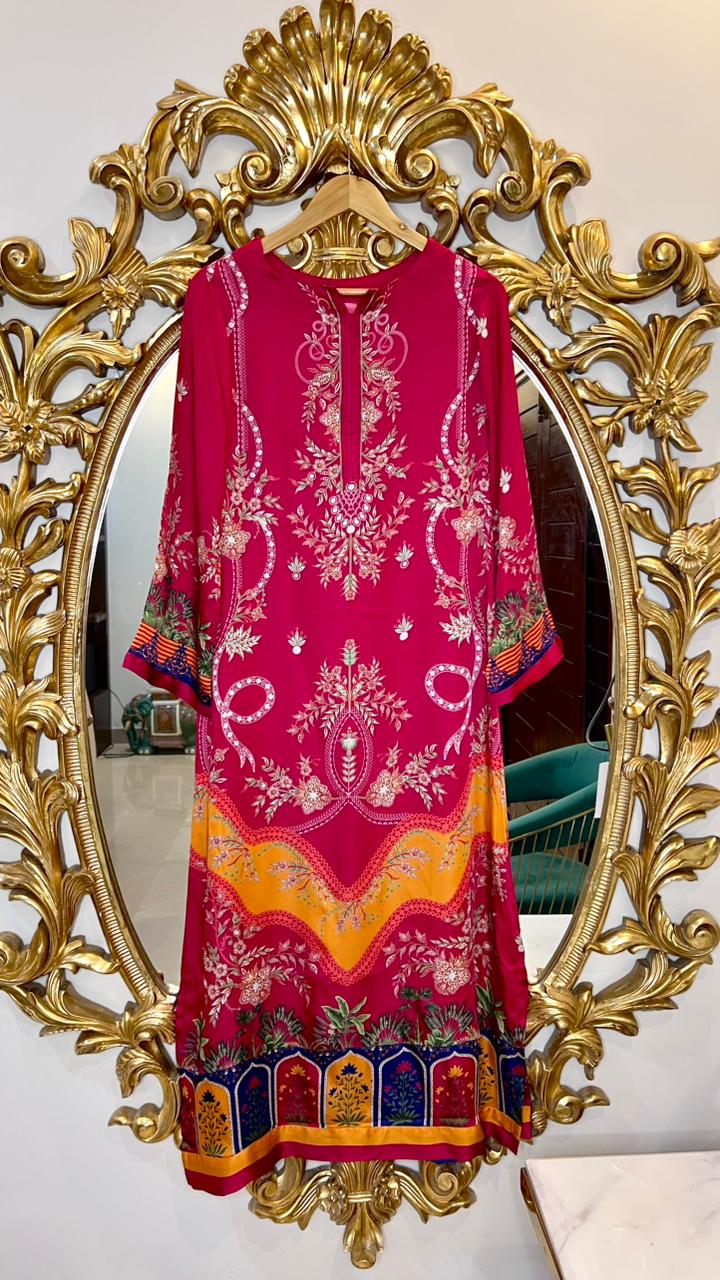 Fuchsia Digital Kaftan