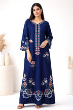 Navy Blue Emb. Kaftan