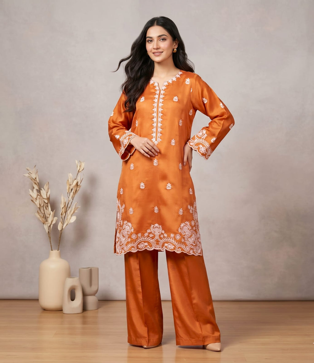 Lux-Pret-Orange Sheesha Silk