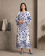 White n Blue Kaftan
