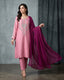 FO-Mauve Pink -Self Sheesha silk 3pcs