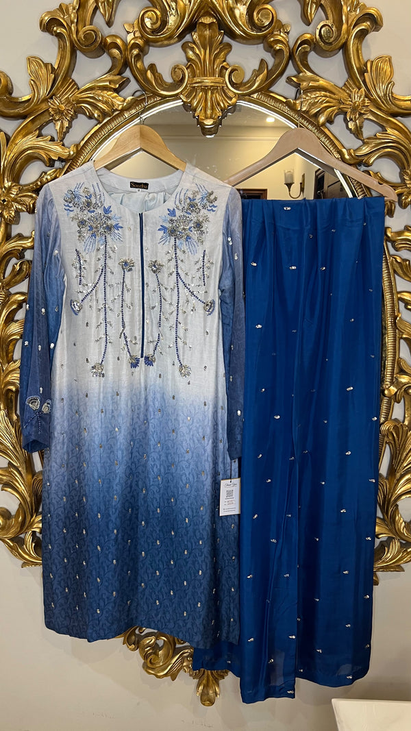 Lux-Pret-Chiffon emb. sky blue