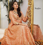 Peach Organza Pishwas