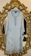 FO-Sky blue chiffon emb.