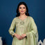 Lux-Pret Mint green emb. Silk