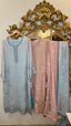 FO-Chiffon dusty pink and sky blue3pcs