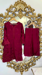 Wine Red Sheesha Silk