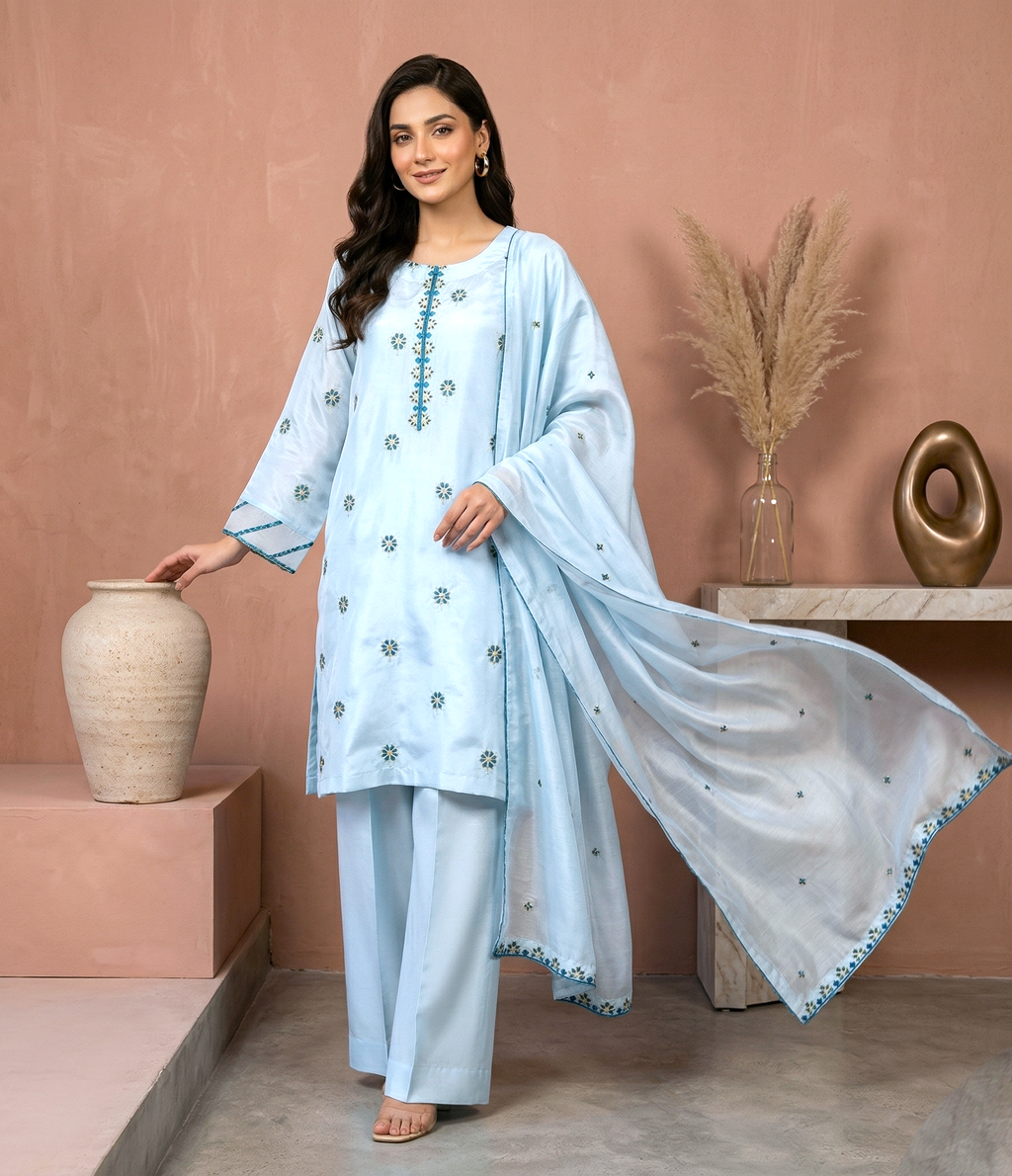 BA-sky blu-emb. Silk